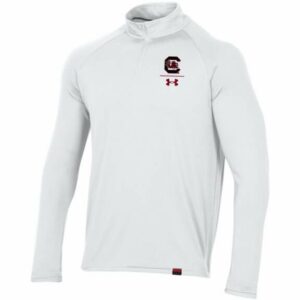 Under Armour Men's University of South Carolina Lightweight 1/4-Zip Top White, Medium - NCAA Men's Tops at Academy Sports