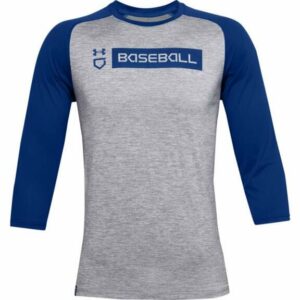 Under Armour Men's Utility 3/4 Heathered Shirt Gray/Blue, Medium - Mens Baseball Tops at Academy Sports