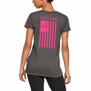 Under Armour Women's Freedom Flag Outdoor Graphic T-Shirt Charcoal Heather, Small - Women's Outdoor Short-Sleeve Tops at Academy Sports