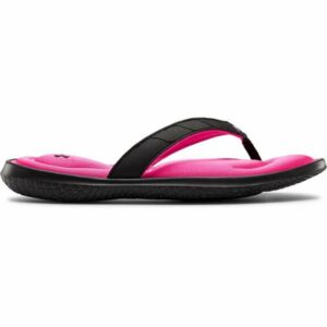 Under Armour Women's Marbella VII Flip-Flops Black/Pink Surge, 8 - Boxed Summer Seasonal at Academy Sports