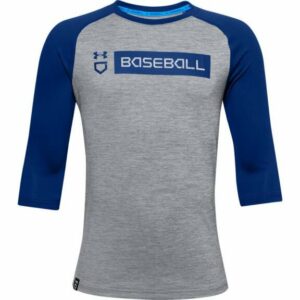 Under Armour Youth Utility Baseball Heathered Baseball T-Shirt Gray/Blue, X-Large - Youth Baseball Tops/Bttm at Academy Sports