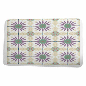 Upscale Getaway Chaney Geometric Print Bath Mat, Green, 21"x34"