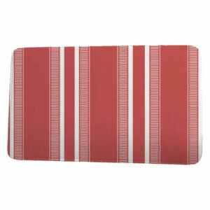 Upscale Getaway Dashing Stripe Stripe Print Bath Mat, Orange/Coral, 17