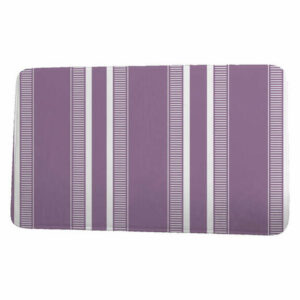 Upscale Getaway Dashing Stripe Stripe Print Bath Mat, Purple, 17"x24"