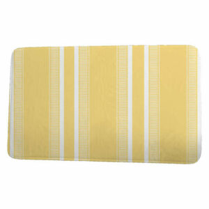 Upscale Getaway Dashing Stripe Stripe Print Bath Mat, Yellow, 21"x34"