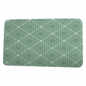 Upscale Getaway Dots & Dashes Geometric Print Bath Mat, Green, 17"x24"