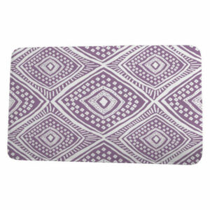 Upscale Getaway L'il Diamond Jill Geometric Print Bath Mat, Purple, 21