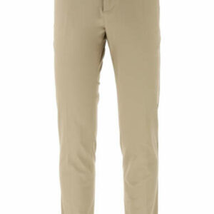 VERSACE CHINO TROUSERS WITH ACANTHUS PRINT 46 Beige Cotton