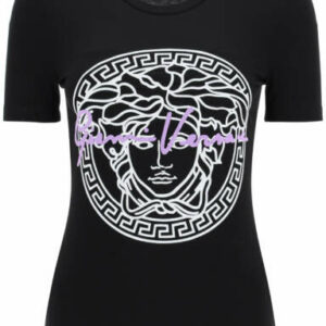 VERSACE MEDUSA GV SIGNATURE SLIM T-SHIRT 42 Black, White, Purple