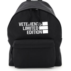 VETEMENTS LIMITED EDITION LOGO BACKPACK OS Black, White Technical