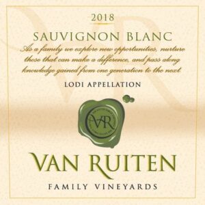 Van Ruiten 2018 Sauvignon Blanc - White Wine