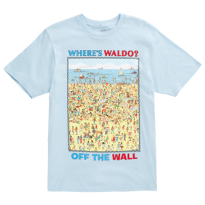 Vans Boys Vans x Wheres Waldo Beach Scene T-Shirt - Boys' Grade School Blue/Gray Size M