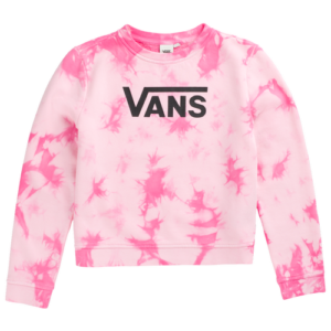 Vans Girls Vans Tie Dye Crew - Girls' Grade School Pink/Black Size L