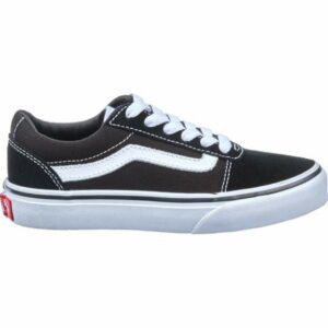 Vans Kids' Ward Shoes Black/White, 1 - Youth Running at Academy Sports