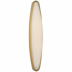 Visual Comfort ARN2401 Ezra 24" Large LED Bath Sconce with White Glass by AERIN Hand Rubbed Antique Brass Indoor Lighting Bathroom Fixtures Bath Bar