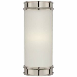 Visual Comfort CHD1550FG Oxford 8" Bath Sconce with Frosted Glass Polished Nickel Indoor Lighting Bathroom Fixtures Bath Bar