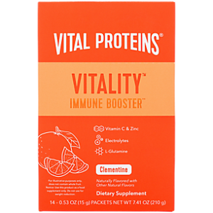 Vitality Immune Booster with Electrolytes, Vitamin C & Zinc - Clementine (14 Single Serving Packets)