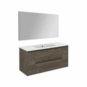 WS Bath Collections Ambra 120 Pack 1 Ambra 48" Single Vanity Set with Engineered Wood Cabinet Solid Surface Vanity Top with Integrated Sink and