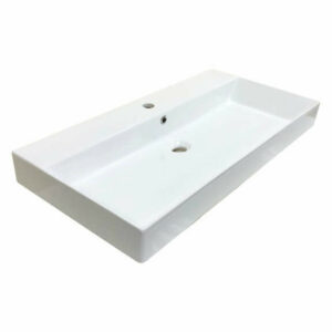 WS Bath Collections Energy 85 Energy 33-1/2" Ceramic Vessel - White