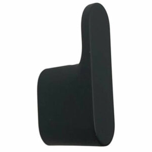 WS Bath Collections Mito A2020A Mito Single Robe Hook - Black Soft Tou