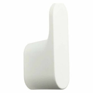 WS Bath Collections Mito A2020A Mito Single Robe Hook - White Soft Tou