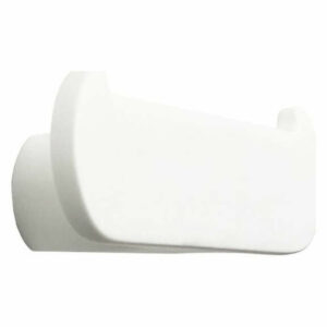 WS Bath Collections Mito A2020B Mito Double Robe Hook - White Soft Tou