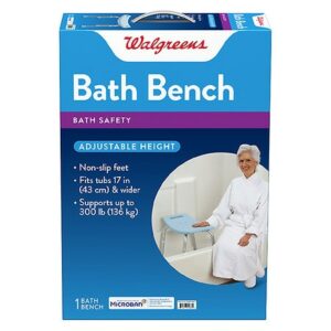 Walgreens Bath Bench without Back, with Microban - 1.0 ea