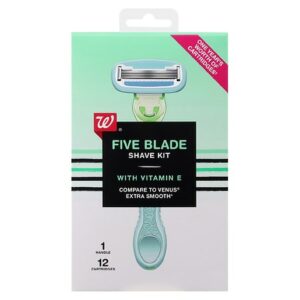 Walgreens Beauty Five Blade Shave Kit with Vitamin E - 1.0 ea