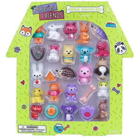 Walgreens FurEver Friends 3D Erasers - 25.0 ea