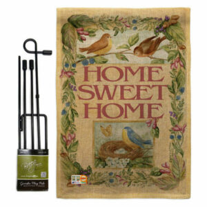 Welcome Birds Spring Time Inspirational Sweet Home Garden Flag Set