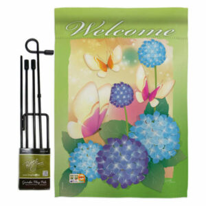 Welcome Butterflies Garden Friends Bugs & Frogs Garden Flag Set