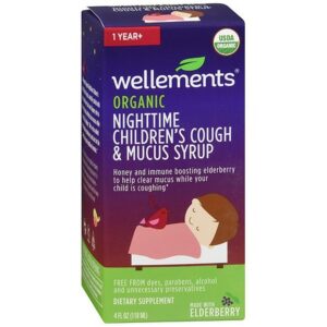 Wellements Organic Children's Nighttime Cough & Mucus Syrup - 4.0 oz