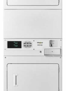 Whirlpool Commercial White Stacked Electric Dryers With Coin-Drop