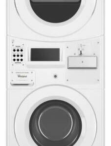 Whirlpool Commercial White Stacked Electric Washer & Dryer Unit