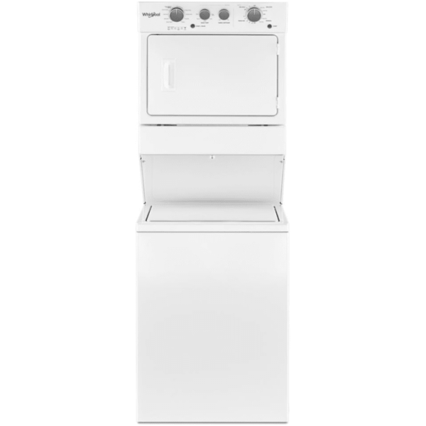 Whirlpool WET4027H 27 Inch Wide 3.5 Cu. Ft. Washer with 5.9 Cu. Ft. Electric Dryer Combo and AutoDry White Laundry Appliances Laundry Centers