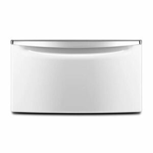 Whirlpool XHPC155X 27 Inch Wide Laundry Pedestal with Chrome Handle and Storage Drawer White Laundry Appliance Accessories and Parts Washer and Dryer