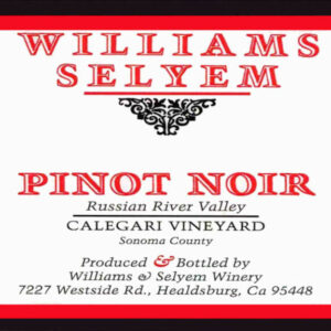 Williams Selyem 2017 Calegari Vineyard Pinot Noir - Red Wine