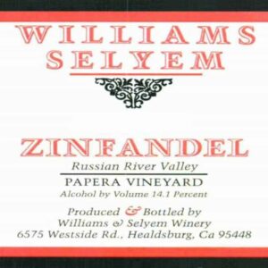 Williams Selyem 2017 Papera Vineyard Zinfandel - Red Wine