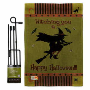 Witching You Fall Halloween Garden Flag Set