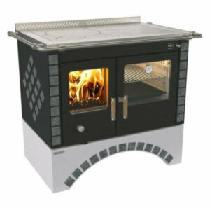 Wood Burning Cook Stove Rizzoli S90, Bow, Right Flue Exit, Soap Stone
