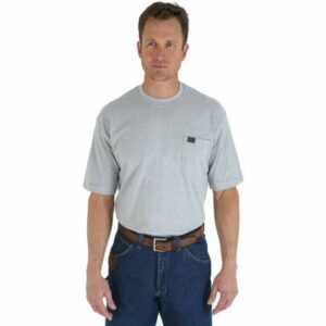 Wrangler Men's Riggs Workwear T-Shirt Ash Heather, Large Tall - Men's Longsleeve Work Shirts at Academy Sports