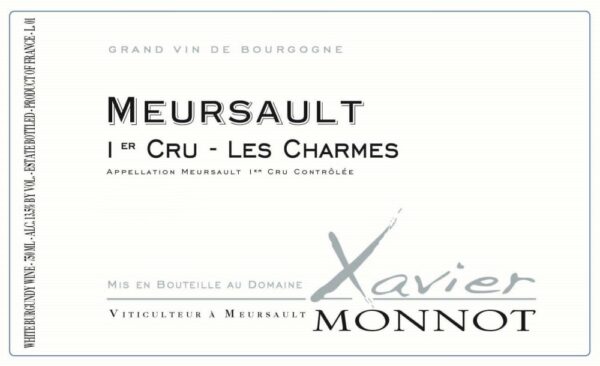 Xavier Monnot 2016 Meursault Les Charmes Premier Cru - Chardonnay White Wine