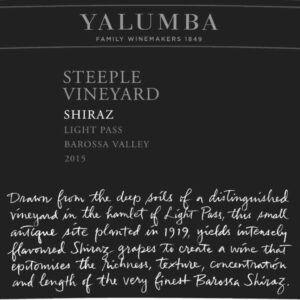 Yalumba 2015 Steeple Vineyard Shiraz - Syrah/Shiraz Red Wine