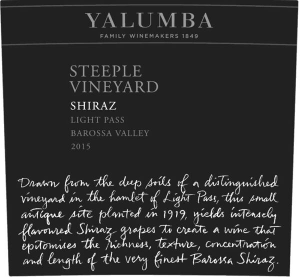 Yalumba 2015 Steeple Vineyard Shiraz - Syrah/Shiraz Red Wine