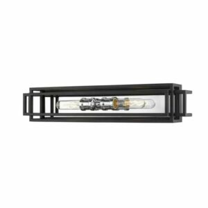 Z-Lite 454-2V Titania 2 Light 24" Wide Bath Bar Black / Chrome Indoor Lighting Bathroom Fixtures Bath Bar