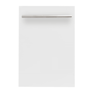 Zline DW-18 18 Inch Wide 16 Place Setting Energy Star Rated Built-In Fully Integrated Dishwasher with EcoWash White Matte Dishwashers Dishwasher