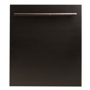 Zline DW-24 24 Inch Wide 20 Place Setting Energy Star Rated Built-In Fully Integrated Dishwasher with EcoWash Oil-Rubbed Bronze Dishwashers Dishwasher