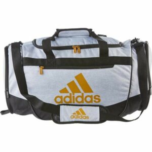 adidas Defender III Medium Duffel Bag White/Gold - Athletic Sport Bags at Academy Sports