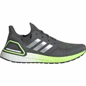 adidas Men's UltraBOOST 20 Space Race Running Shoes Dark Gray/Bright Green, 9.5 - Men's Running at Academy Sports