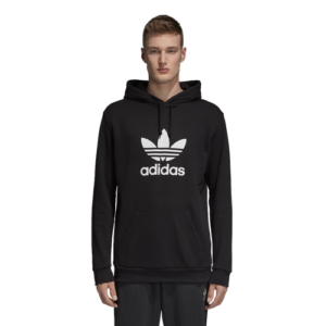 adidas Originals Mens adidas Originals Trefoil P/O Hoodie - Mens Black Size S